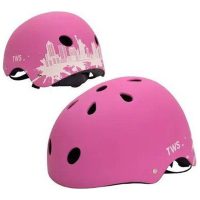 York Bmx/skate hjälm M.55-58cm Rosa-vit TWS